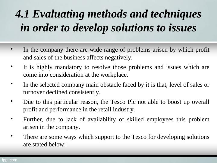 Evaluating Methods and Techniques to Develop Solutions to Issues_2