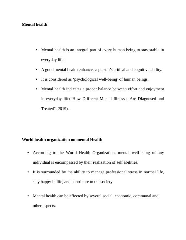 Mental Health - A part of human beings' mental health_2