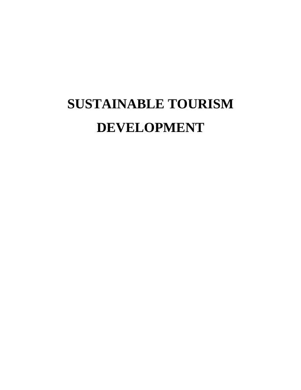 Sustainable Tourism Development Assignment Solution_1