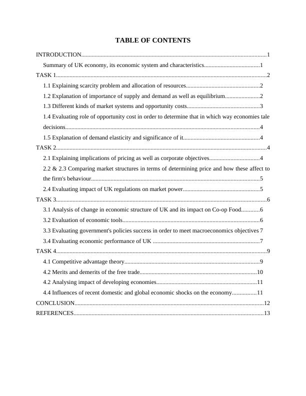 BUSINESS ECONOMICS TABLE OF CONTENTS INTRODUCTION_2