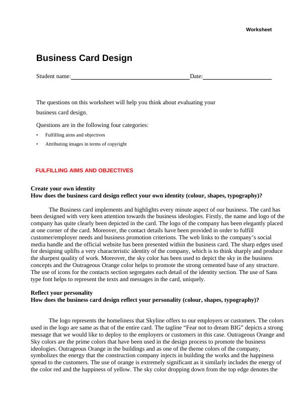 Business Assignment: Business Card Design_1
