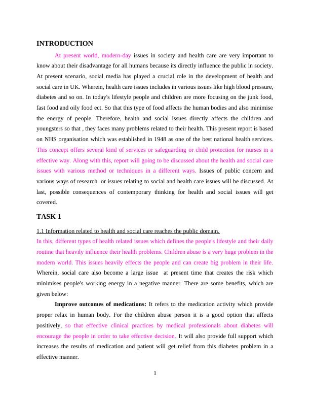 Contemporary issues in Health and Social Care - Assignment_3