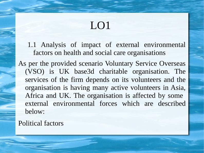 ( P37 ) Influences on Health and Social Care Organisations_1