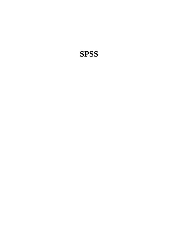 SPSS Table | Assignment_1
