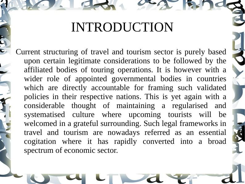 Legislation and Ethics in Travel and Tourism Sector_2