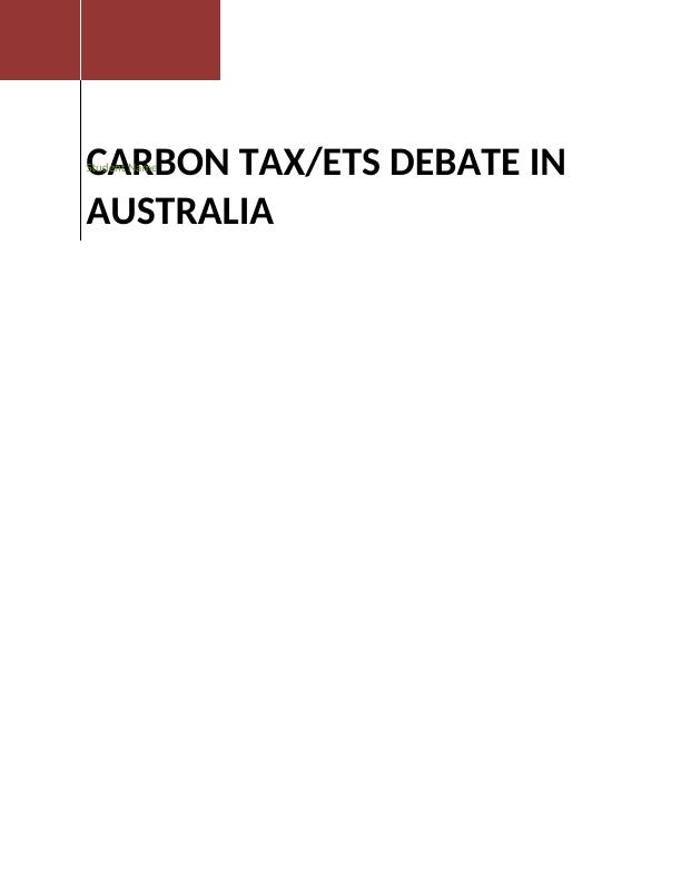 Carbon Tax Australia | HI5003_1