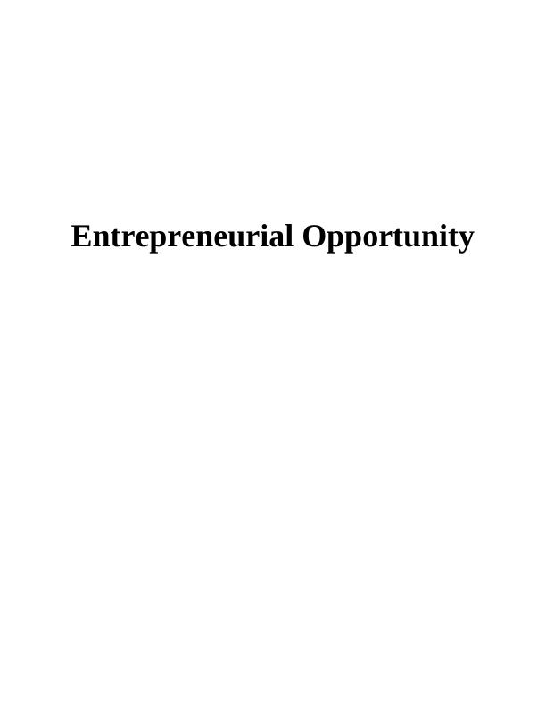Entrepreneurial Opportunity Assignment - Innocent company_1