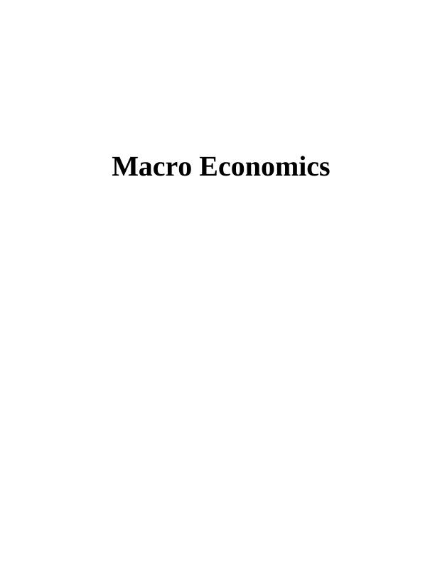 Macro Economics Assignment_1