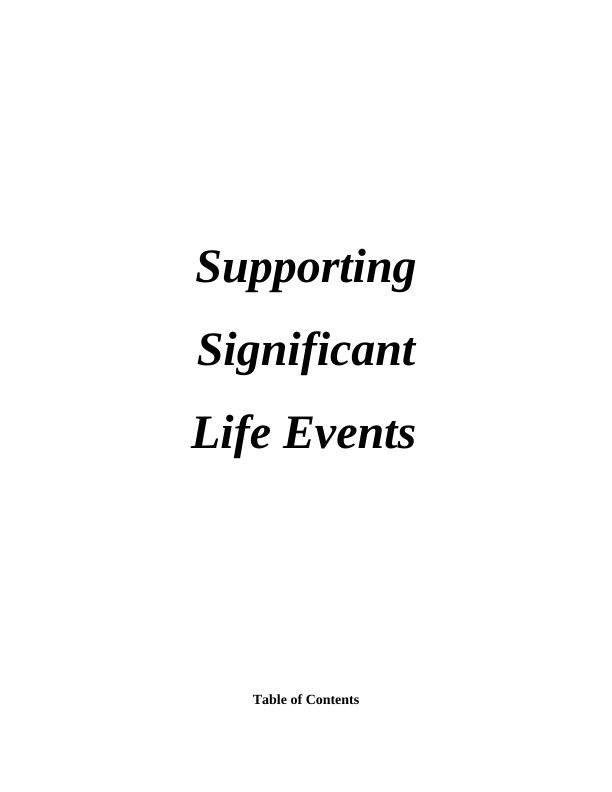 Supporting Significant Life Events: Doc_1
