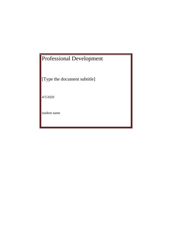 Professional Development :  Career Development Skills and Opportunities_1