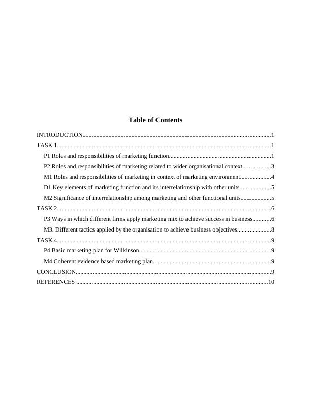 Marketing Essentials Report - Wilkinson_2
