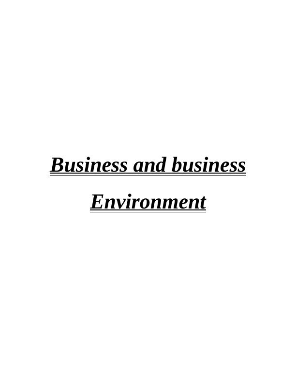 Business and Business Environment_1