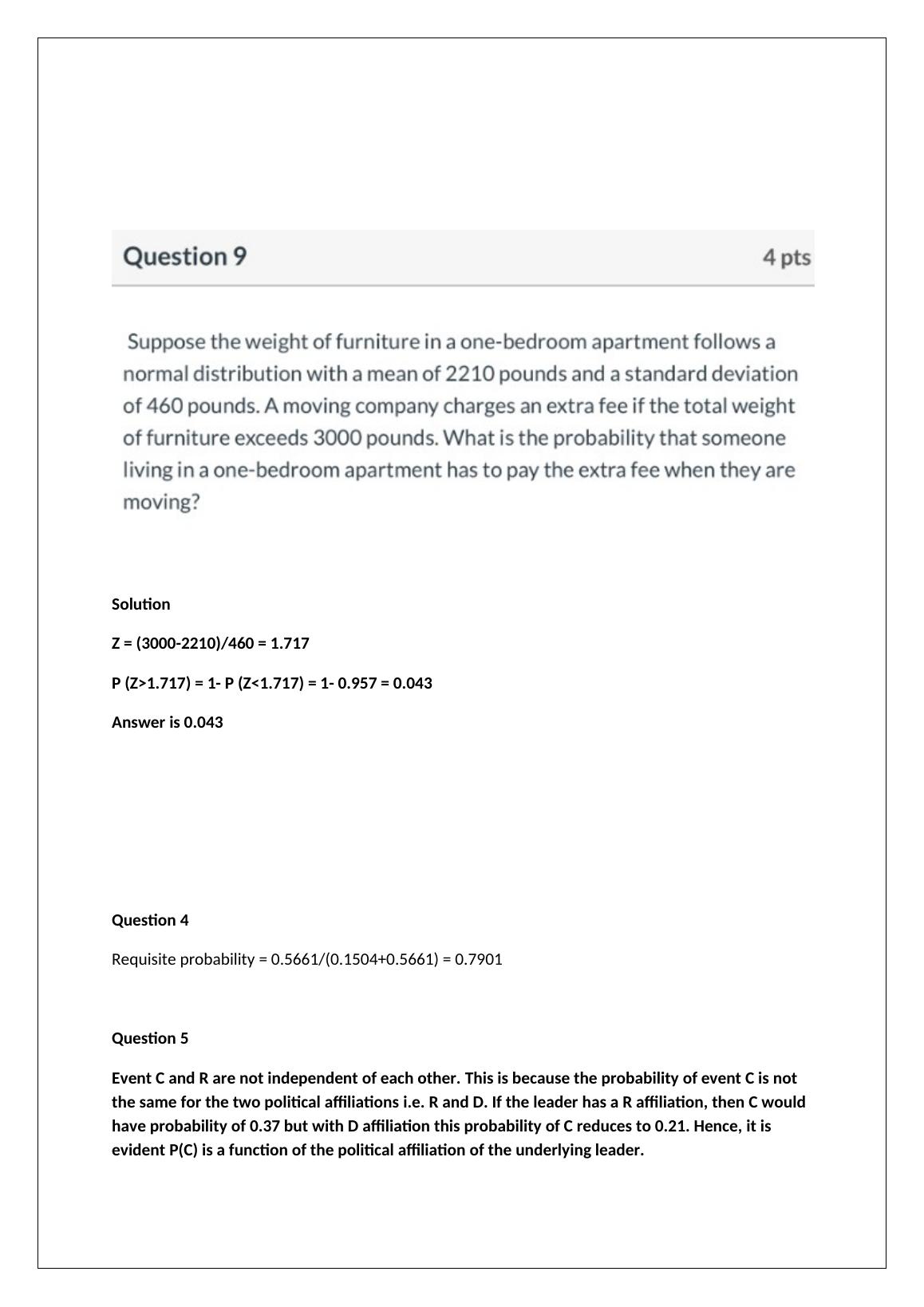 probability and statistics 2 questions and answers