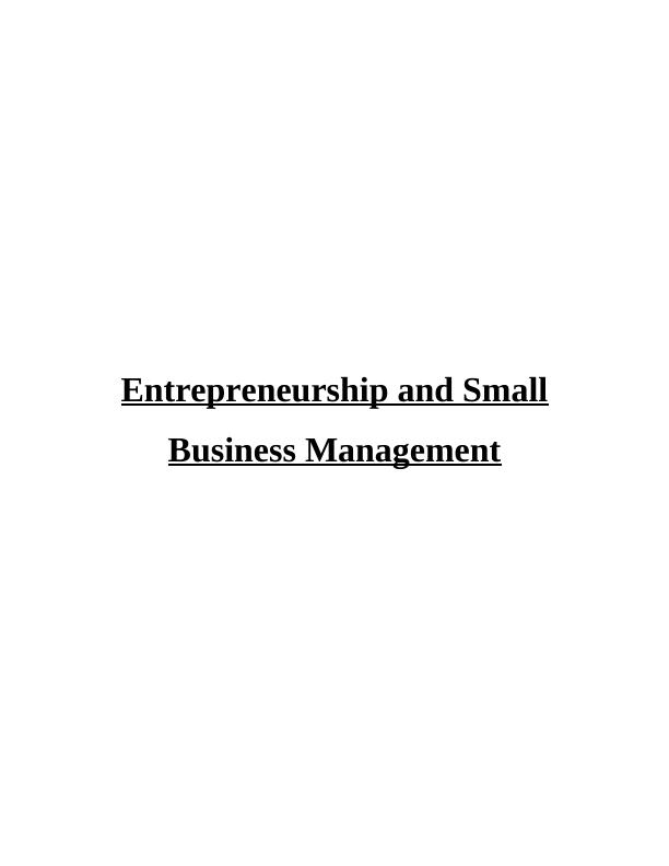 Report on Entrepreneuship Ventures - Hays Plc_1