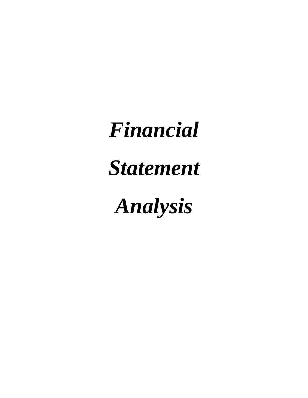 Financial Statement Analysis for Tesco