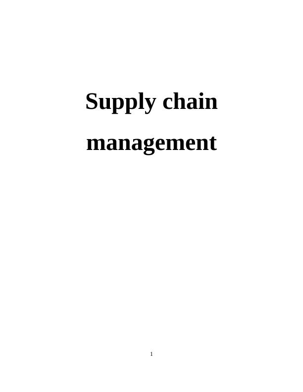 Supply Chain Management Issues and Strategies for ASOS