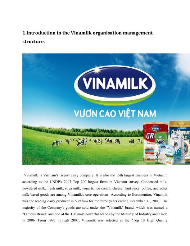 Introduction to the Vinamilk organisation management_1