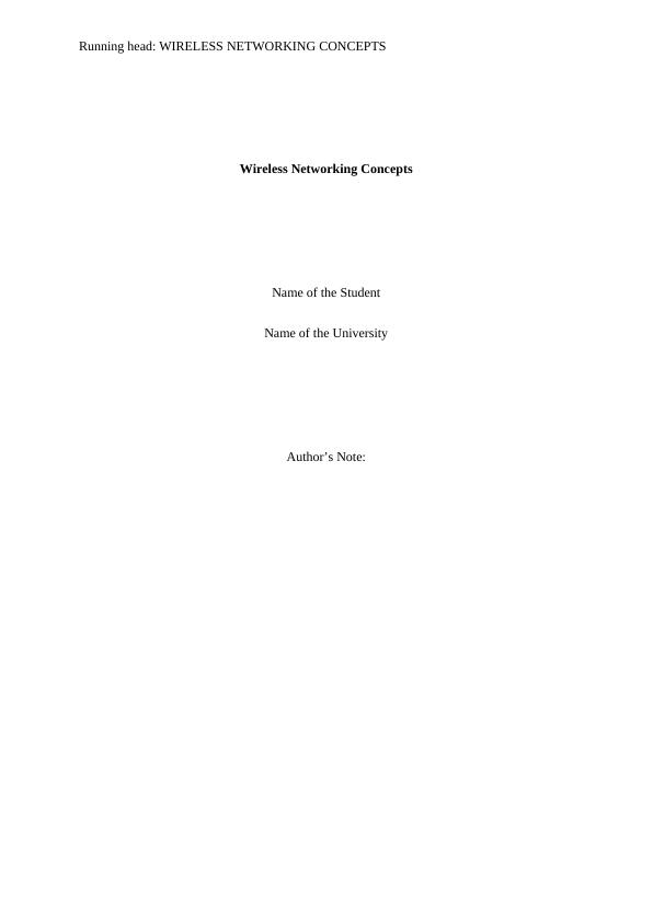 Paper on Wireless Networking Concepts_1