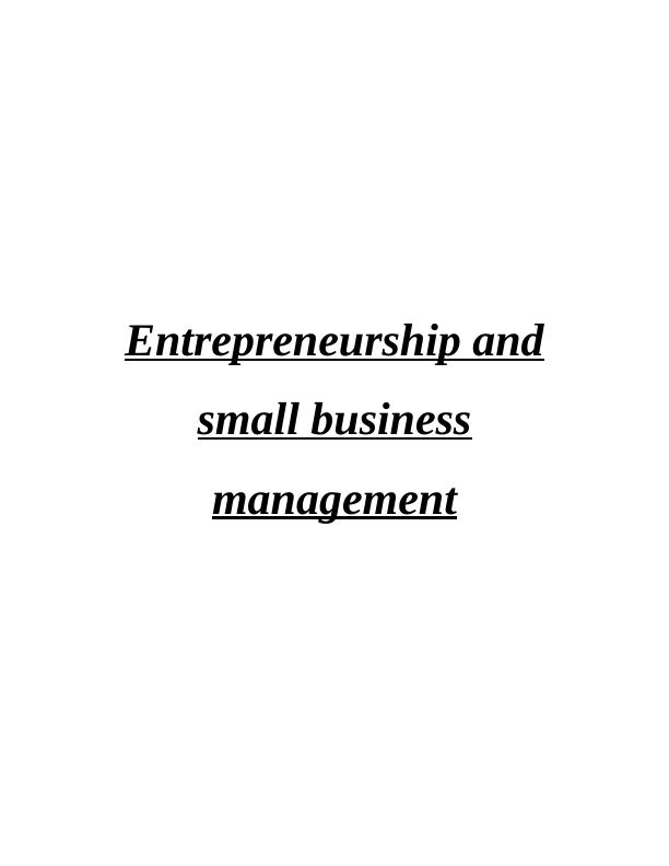 Entrepreneurial Ventures and Small Business Impact on Economy_1