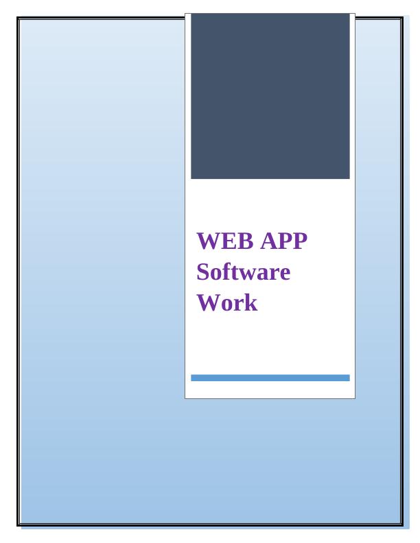 WEB APP Software Work Assignment_1