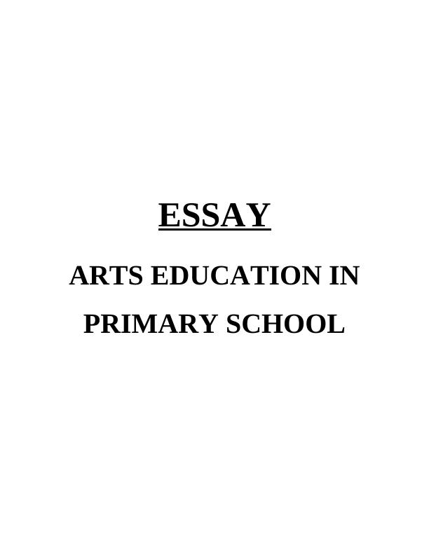 Arts Education in Primary School_1