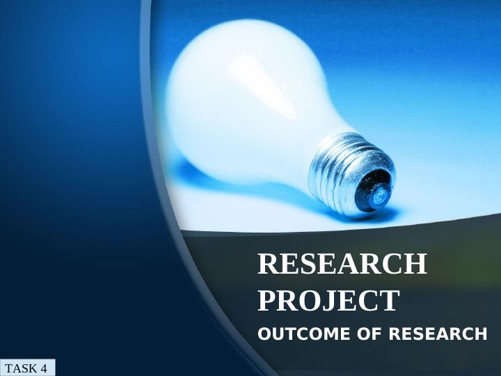 Outcome of Research - Task 4_1