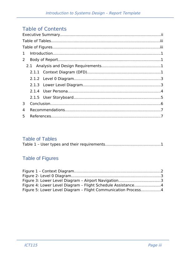 Introduction to Systems Design Report 2022