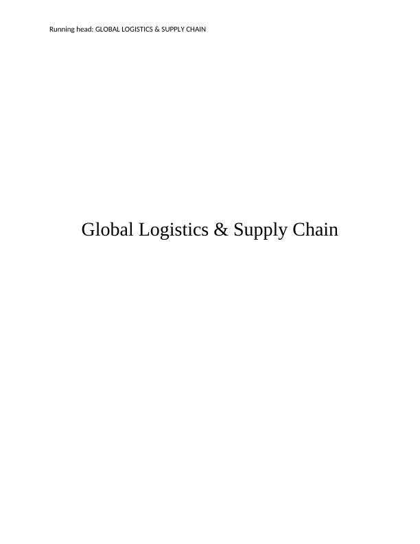 Global Logistics & Supply Chain of Nike: SCOR Model, Lean Manufacturing & Sustainability_1