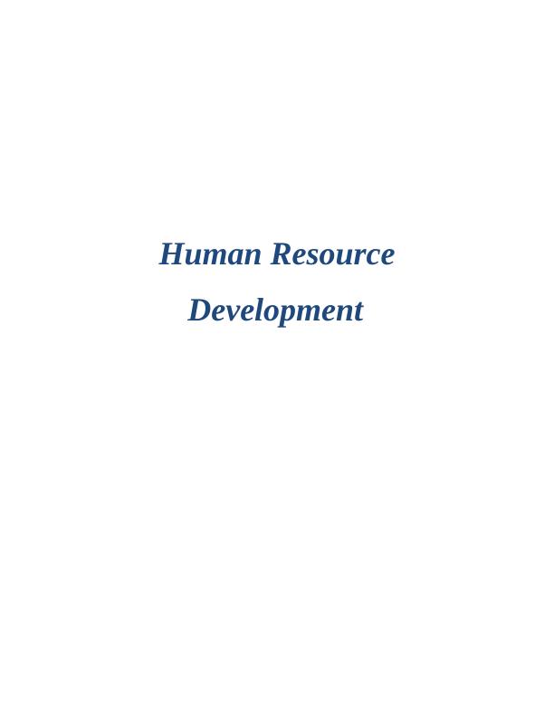 Human Resource Development INTRODUCTION_1