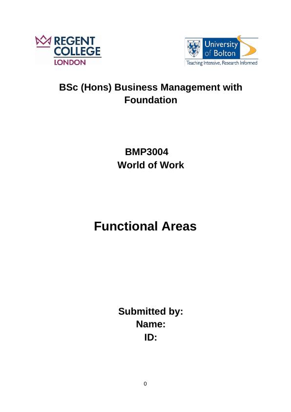Business Management with Foundation - Sample Assignment_1