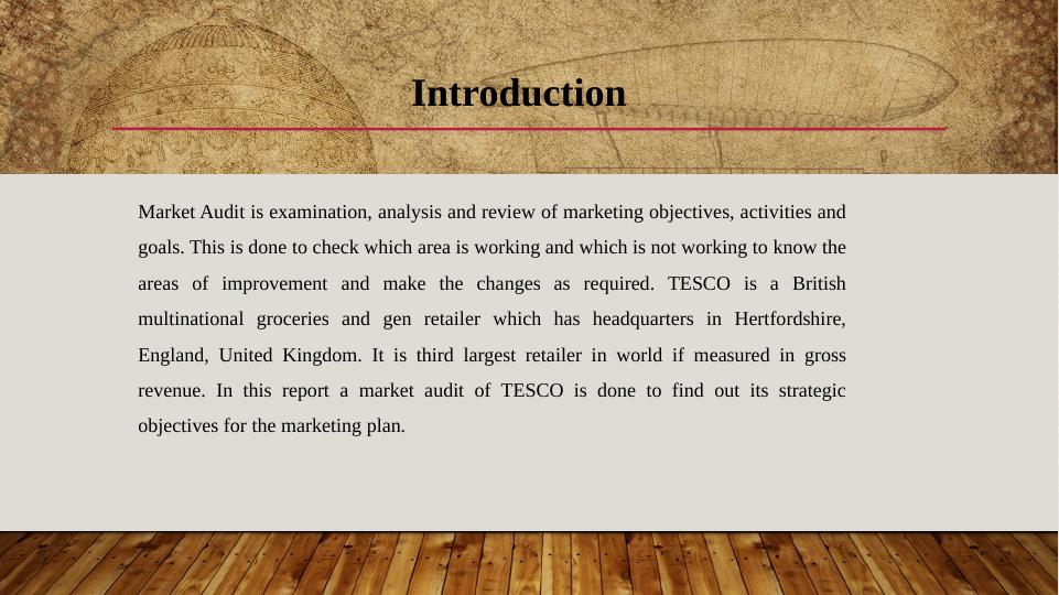 Market Audit of TESCO: Strategic Objectives for Marketing Plan_3