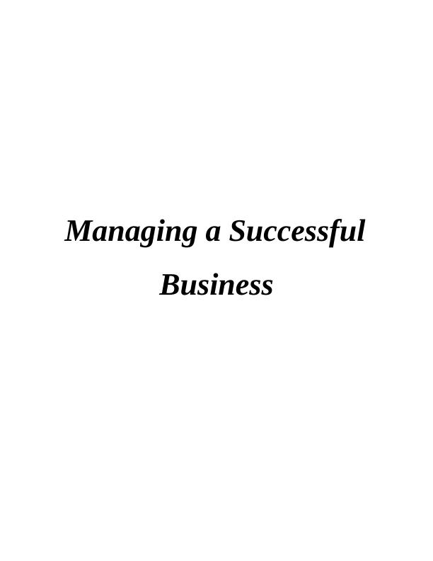 Managing a Successful Business Introduction_1