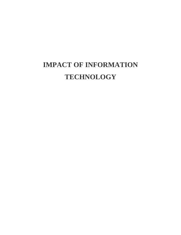 Impact of Information Technology on Marks and Spencer Operations_1