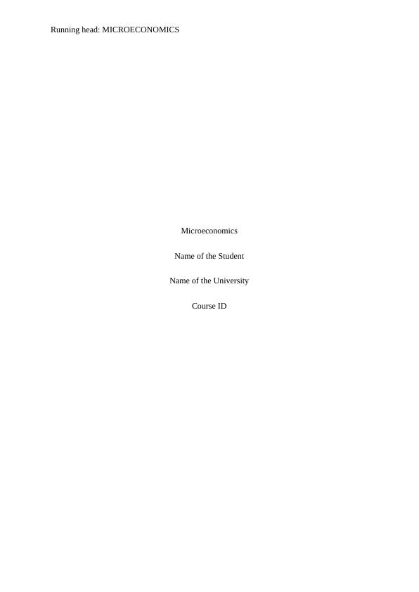 Microeconomics: Analysis of News Articles_1