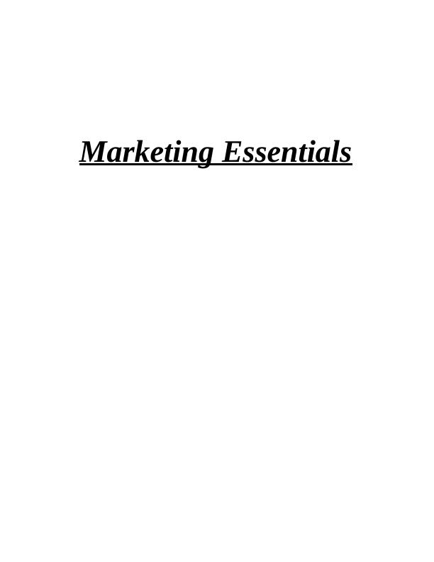 Marketing Essentials in Amazon Plc_1