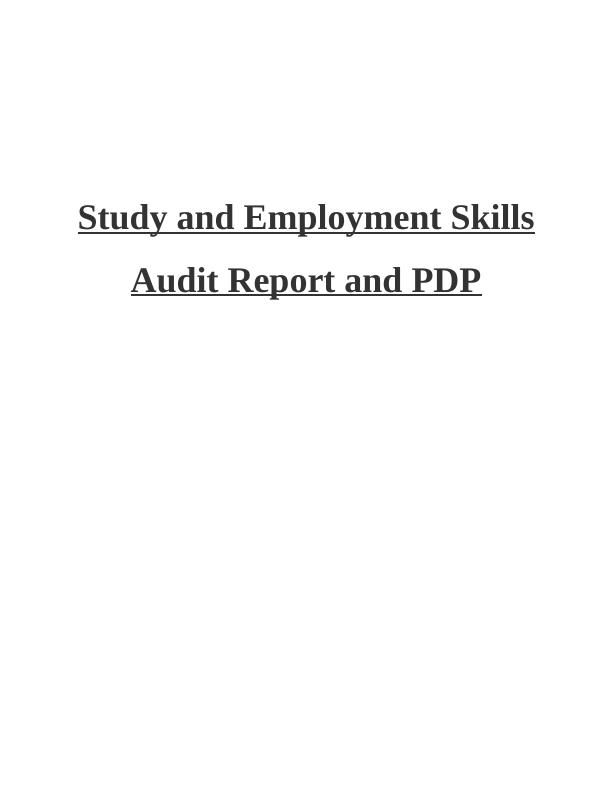 Study and Employment Skills - Assignment_1