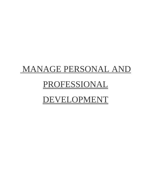 Report on Requirements for Personal and Professional Development_1