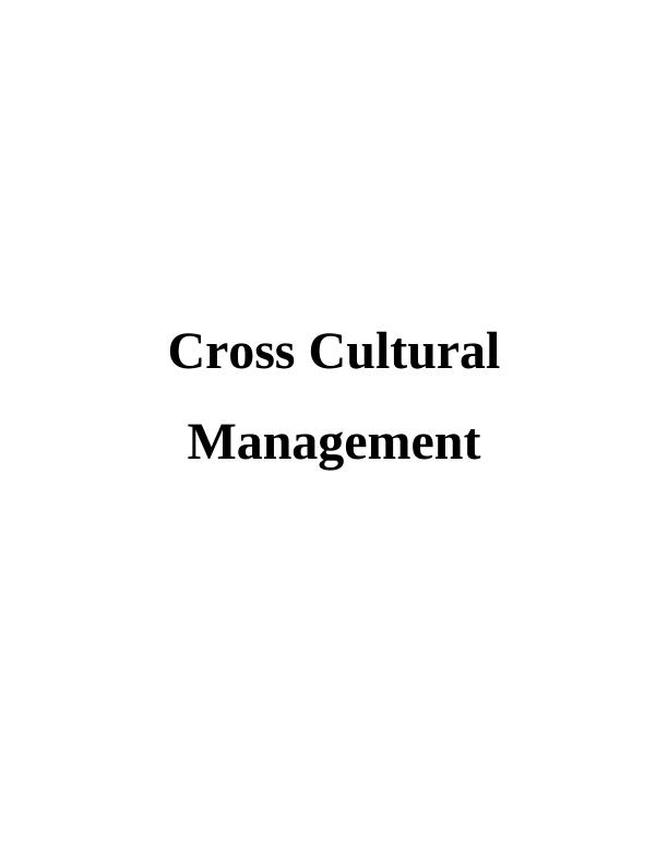 Cross Cultural Management_1