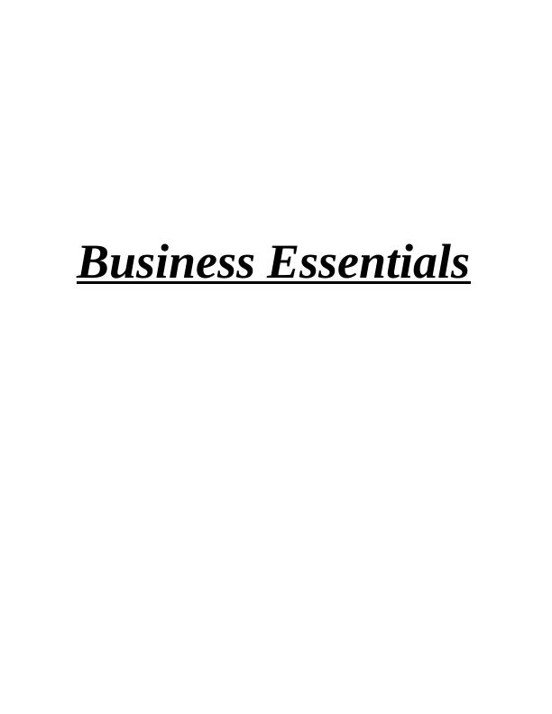 Business Essentials of Cafe : Report_1