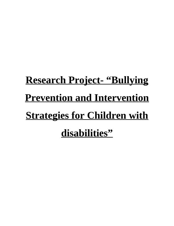 Bullying Prevention & Intervention Strategies for Children with Disabilities_1