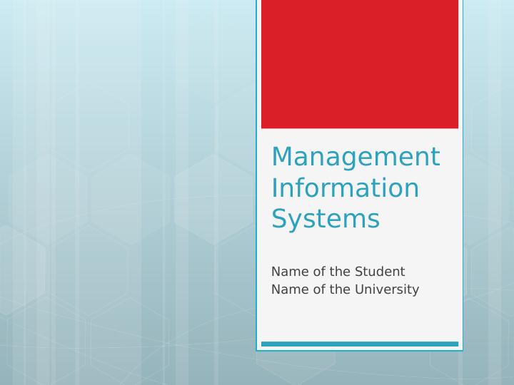 Management Information Systems | PPT_1