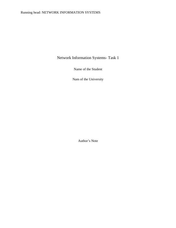 Assignment on Network Information Systems_1
