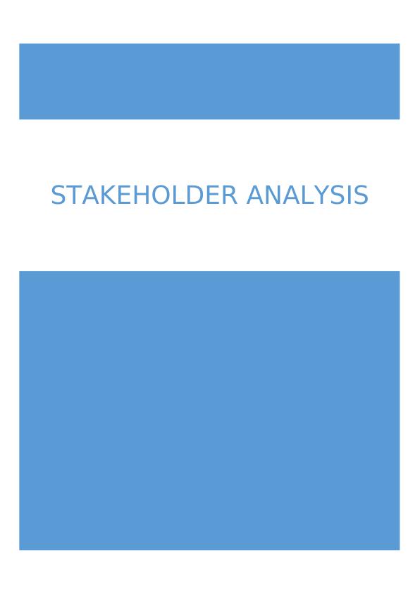 Stakeholder Analysis - Wesfarmers