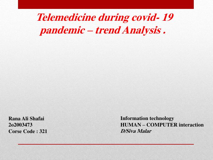 Telemedicine during COVID-19 Pandemic - Trend Analysis_1