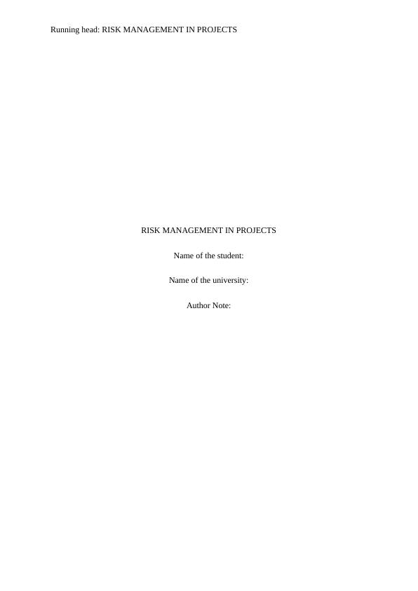 Risk Management in Projects_1