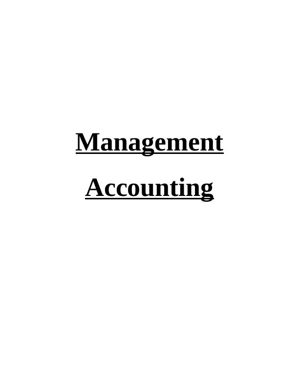 Management Accounting of DELL - Doc_1