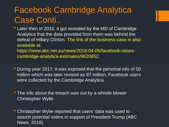 Facebook and Cambridge Analytica: A case of Data Breach_4