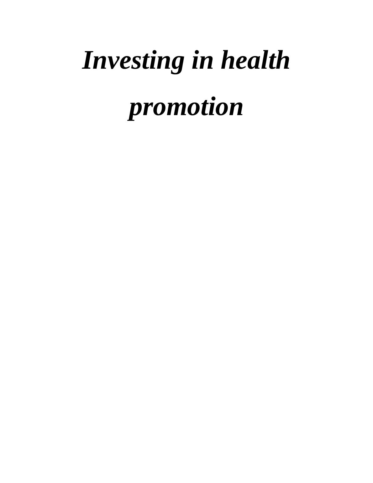 Investing in Health Promotion_1