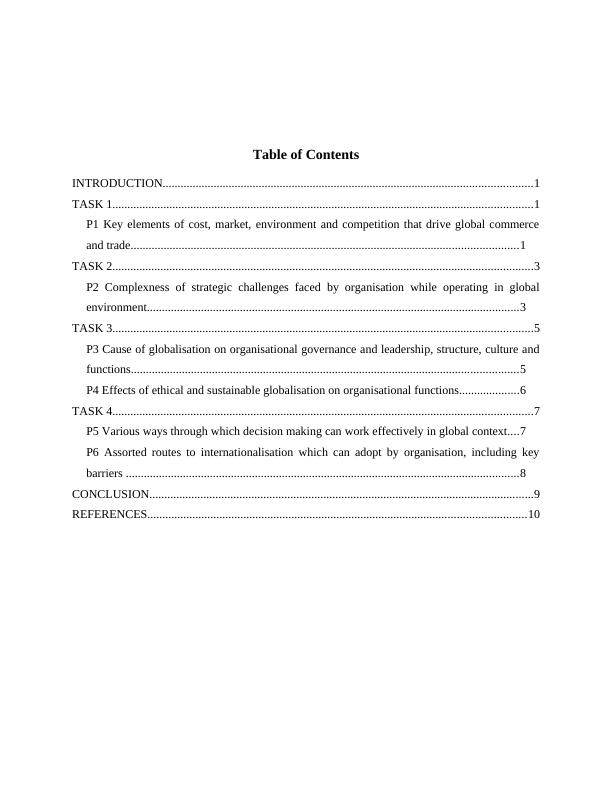 Global Business Environment : Assignment Sample_2