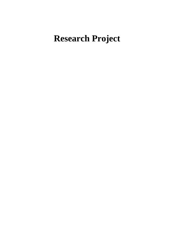 Research Project on Tesco_1